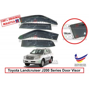 Toyota Landcruiser J200 Series 2008 AG Door Visor Air Press Wind Deflector (Extra Big 16cm Width)
